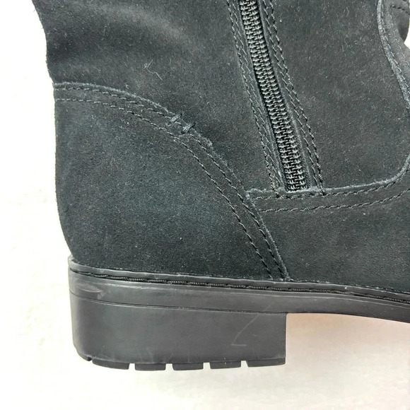 NWOT Clarks Black Lamb Wool Merrian Noble Wide Calf Knee High Riding Boot (9W) - Picture 6 of 15